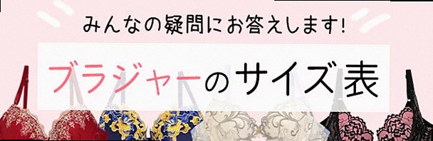ブラのサイズ早見表